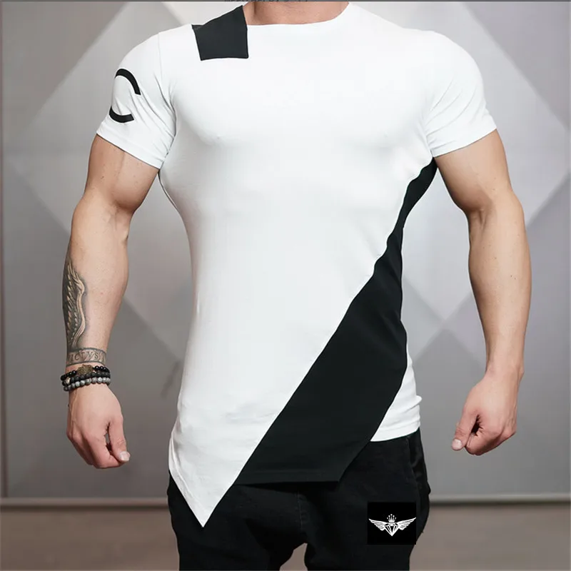 

2019 Gyms Bodyengineers Summer The Stadium Shark Stringer T-shirt Man Bodybuilding And Fitness Crime Short Sleeve T-shirt
