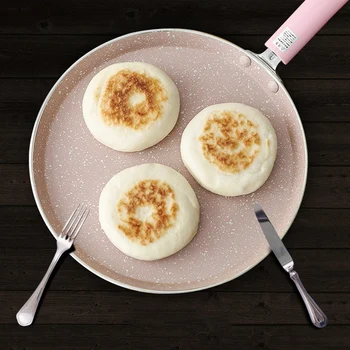 

Large Pan 10 Inch Non-Stick Scratch-Resistant Forged Aluminum Pancake Pans Batter Spreader Included