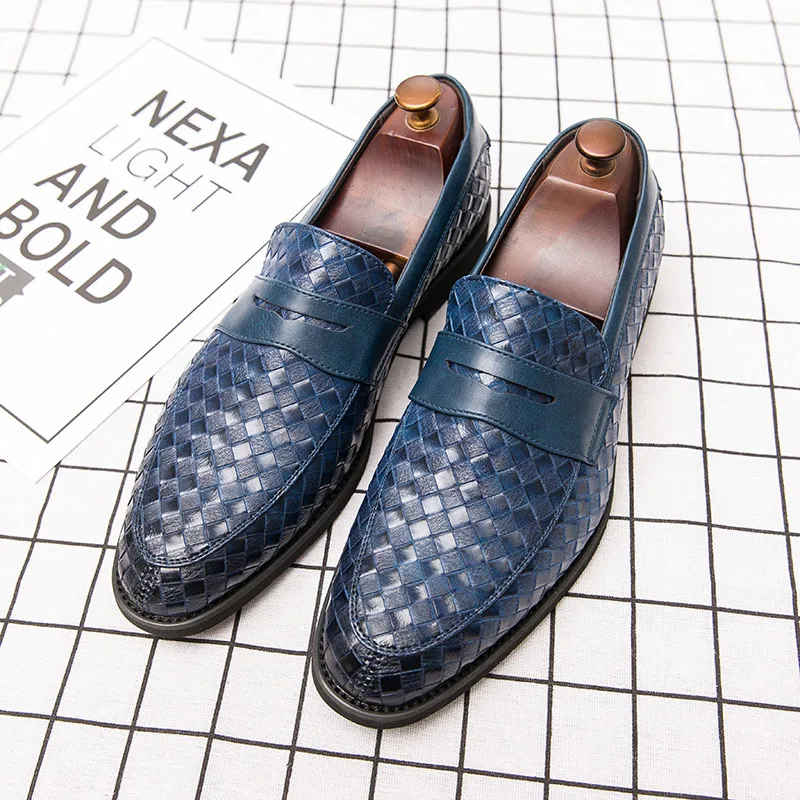 Mens Shoes Men Oxfords Genuine Leather Casual Luxury Brand Loafers Moccasins Business Formal Dress Plus Size 38-48