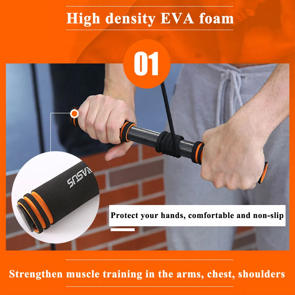 Wrist Forearm Exerciser Arm Pull Roller Rope Biceps Triceps Strong Power Stick Workout Training Fitness Hand Gripper Strengths