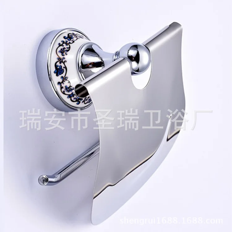 Shengruijia Sanitary Ware Hardware Accessories Manufacturers Direct Selling European Style Blue And White Porcelain Stainless St