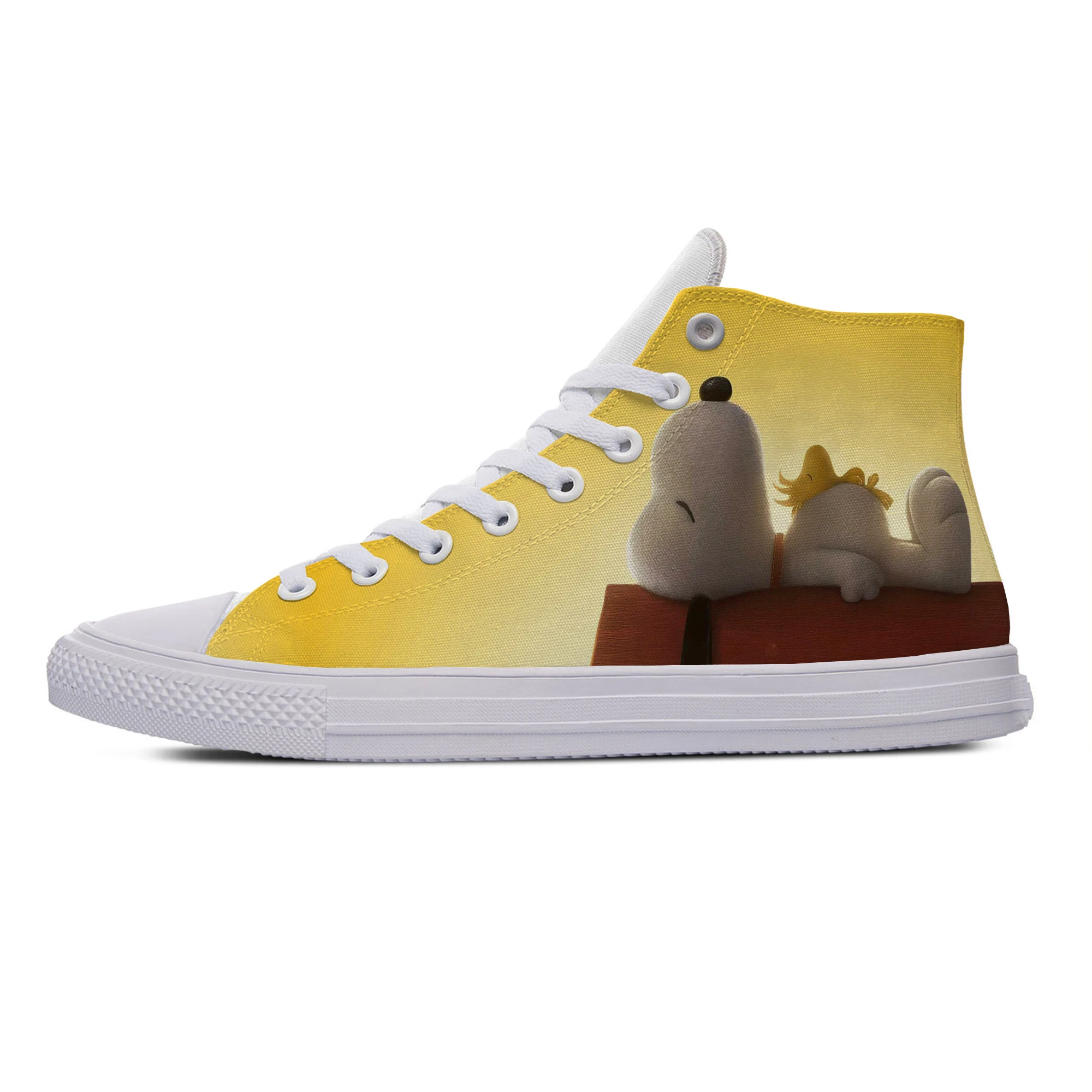 

2019 Hot Cute Fashion Summer Lace Up Casual Shoes Vogue Handiness Sneakers 3D Print Funny Cartoon Movie For Men Women Peanuts