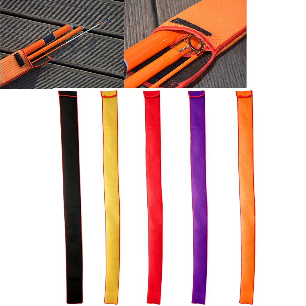 Manchon De Protection Pour Canne à Pêche - Coton, 125x6cm, Avec Cordon De Serrage, Plusieurs Coloris (noir, Rouge, Kaki...)