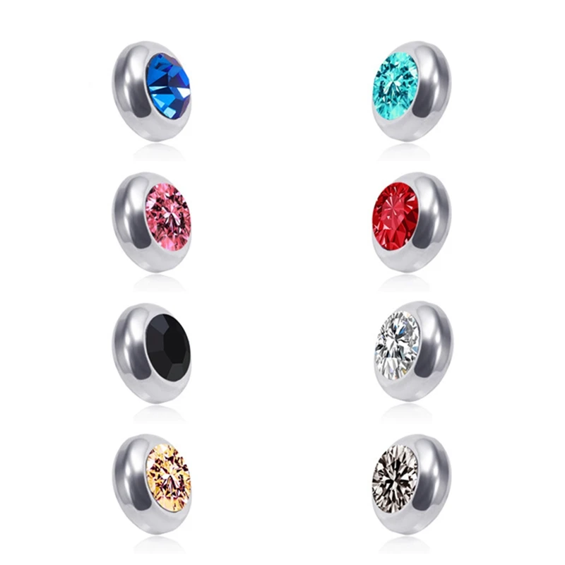 Уникальные магнитные серьги 8 мм без отверстий, круглые магнитные серьги с кристаллами для женщин и мужчин, серьги в стиле панк