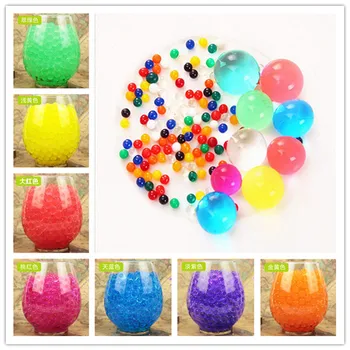 

100Pcs Big promotion Home Decor Crystal Soil Hydrogel Water Bead Mud Plants flowers potted fruit Grow Ball Wedding Growing Bulbs