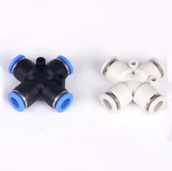 

4mm Plastic pneumatic cross reducer quick push in tube connector for nylon and Pu hose