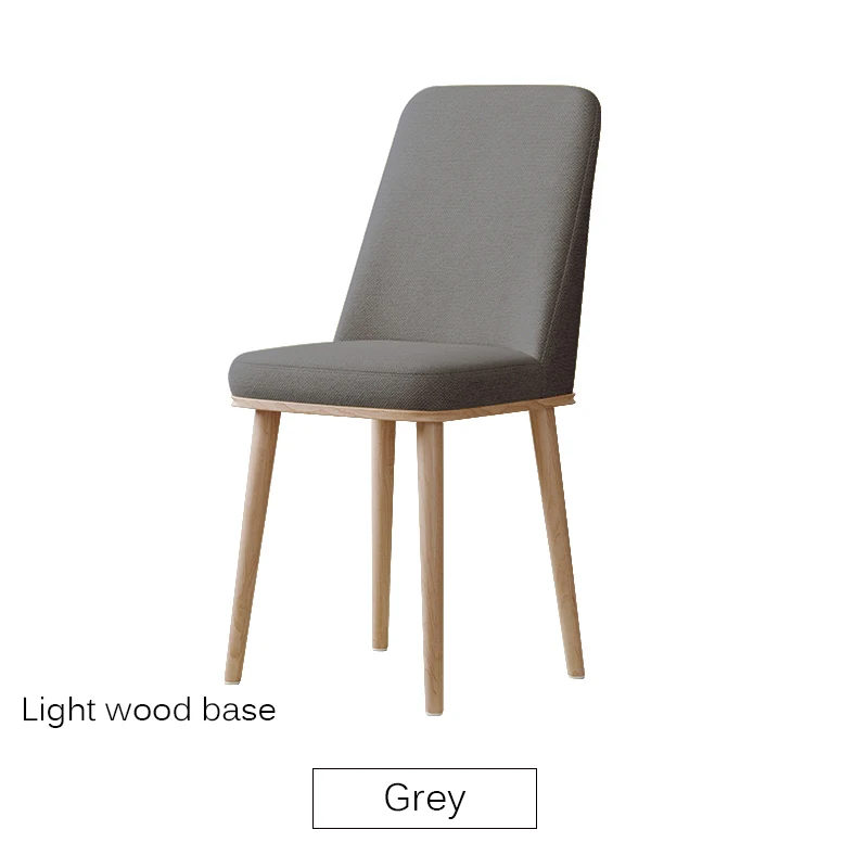 Скандинавские INS обеденный стул из искусственной кожи Модный креативный современный минималистичный мебель стол и стул Повседневный кофейный офисный домашний стул - Цвет: Wooden base Grey