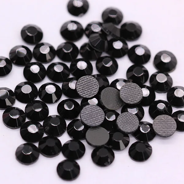 144/1440p ss16 4 мм цвет DMC стеклянный камень с плоской задней стороной железо на горячей фиксации хрустальные стразы для одежды украшения ювелирных изделий - Цвет: black