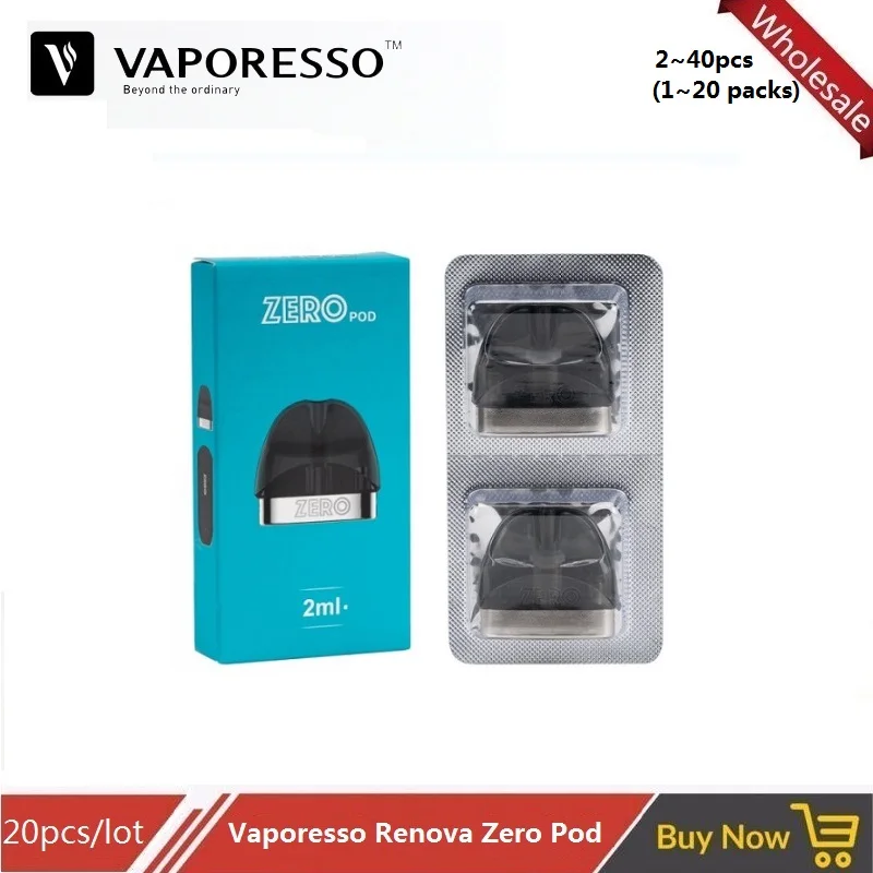 20 шт./лот оригинальный Vaporesso Renova Zero многоразовый картридж емкостью 2 мл PTCG для