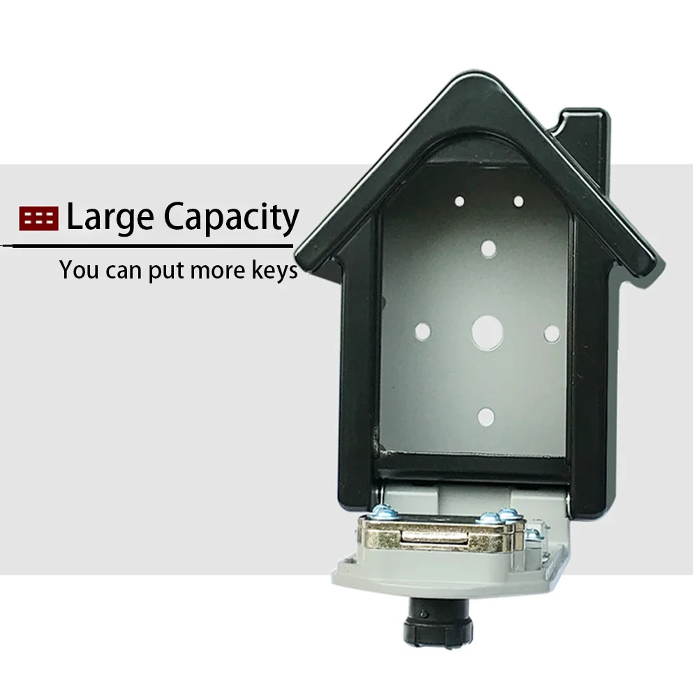 Key Safe Box Wall Mount Lock Box Weatherproof Combination Password Lock Hidden Keys Box Security Safes for Home Office