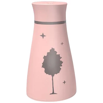 

New Mini Home Car Office Purifier Aromatherapy Machine 200ML Pink USB Cable Mini Night Light Timer 4 Hours