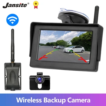 Jansite wireless backup camera 4.3 inch TFT LCD car monitor reversing camera wireless with monitor rear view camera for car