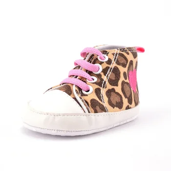 

Leopard Newborn Infant Toddler Baby Shoes Boy Girl Cotton Soft Anti-slip Sole PU Leather Casual Canvas Sneaker Crib Shoes