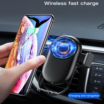 

10W Wireless Car Charger Automatic Clamping Fast Charging Phone Holder Mount in Car for iPhone Huawei Samsung Xiaomi Smart Phone