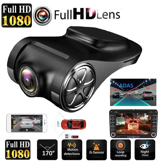 $US $14.32 ADAS Car DVR Dash Camera USB Dvr Dash Cam Camera 1080P Auto Video Recorder Night vision Parking Mon