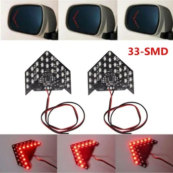 

Lot Car Styling 33SMD LED Turn Signal Light For Car Rear View Mirror Arrow Panels Indicator Car LED Signal Light