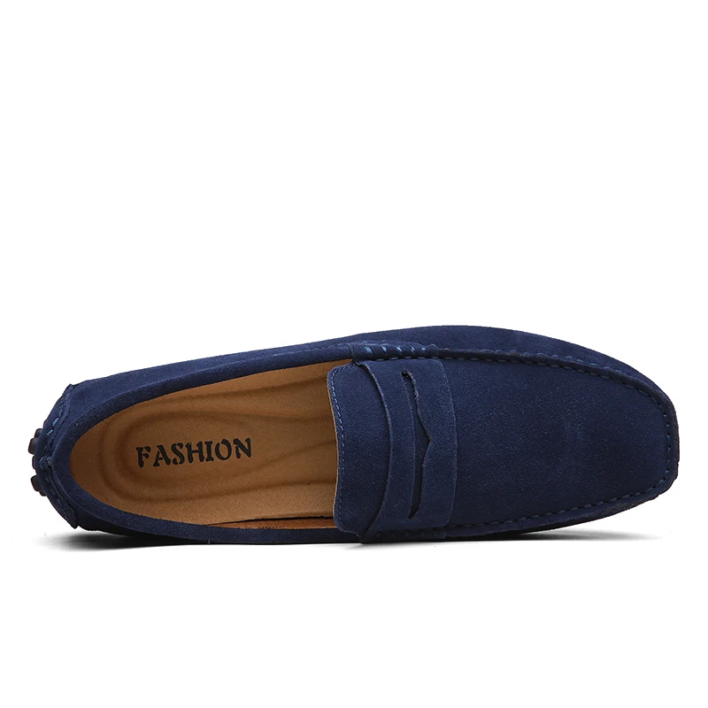 Мужские замшевые и кожаные лоферы больших размеров; mocassin homme; Мужская обувь; Mocasines Hombre; мокасины-лодочки; Осенняя повседневная мужская обувь;