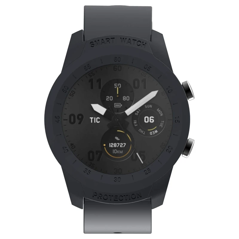 Защитный чехол бампер для Ticwatch Pro с защитой от царапин ульсветильник черный)
