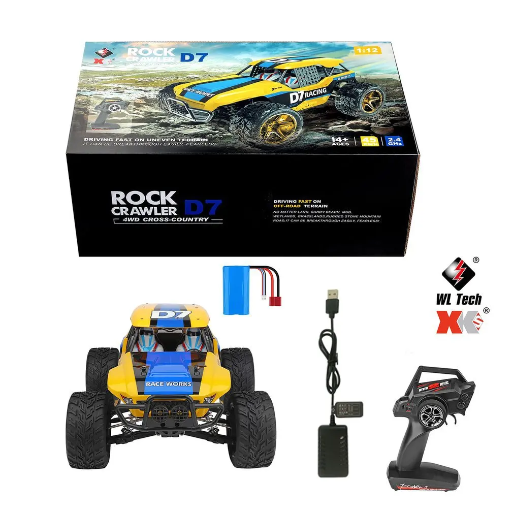 

Remote Control Car 1/12 Electric 2.4G Rock Crawlers RC Drift Off-road Vehicle Four-wheel Drive Climbing Desert Car