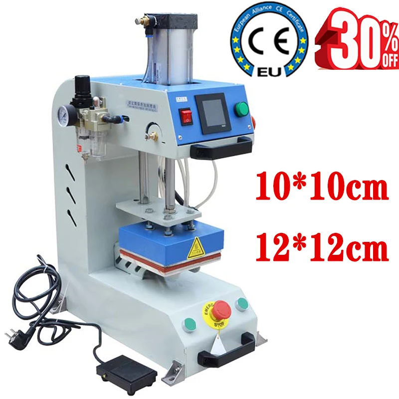 

10*10cm 110V/220V Pneumatic hot stamping machine Single station automatic heat press machine Heat transfer machine equipment
