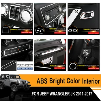 

Car Interior Modification ABS Hight Quality Bright Color Accessories Fit For Jeep Wrangler JK 2011 2012 2013 2014 2015 2016 2017