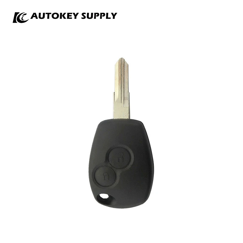 For Renault 2 Buttons Remote Key With Blade Without Logo (Vac102)  Autokeysupply AKRNS225 with logo toy48 uncut 2 3 buttons remote key shell for lexus es300 gs300 gs430 gx470 ls200 ls300 ls400 rx300 include key button