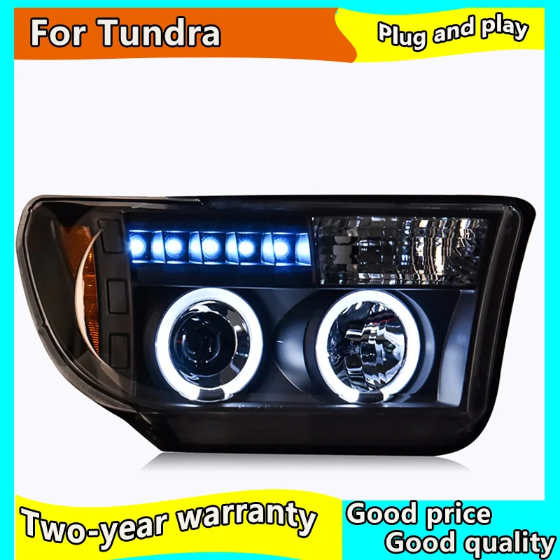 Передняя фара для Toyota Tundra 2007-2013 светодиодный ные фары Sequoia светодиодные bi- Xenon DRL
