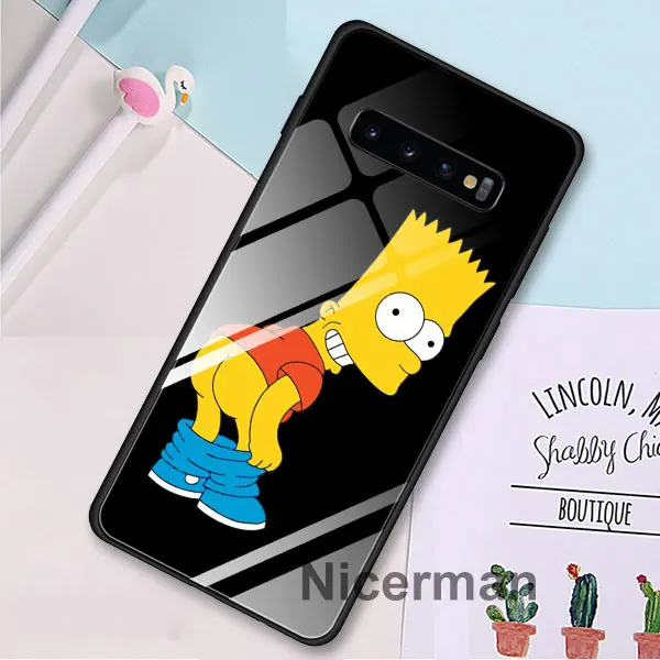 Чехол Homer J. Simpson из закаленного стекла для samsung Galaxy S10 S8 S9 Plus S10e Note 9 10 Plus A50 A30 - Цвет: 12