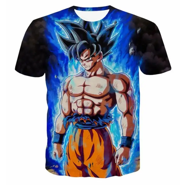 Супер Saiyan футболка с драконом и шариком для мужчин, летние футболки с драконом Z, забавные аниме, странные вещи, Детская 3d футболка Goku - Цвет: 31