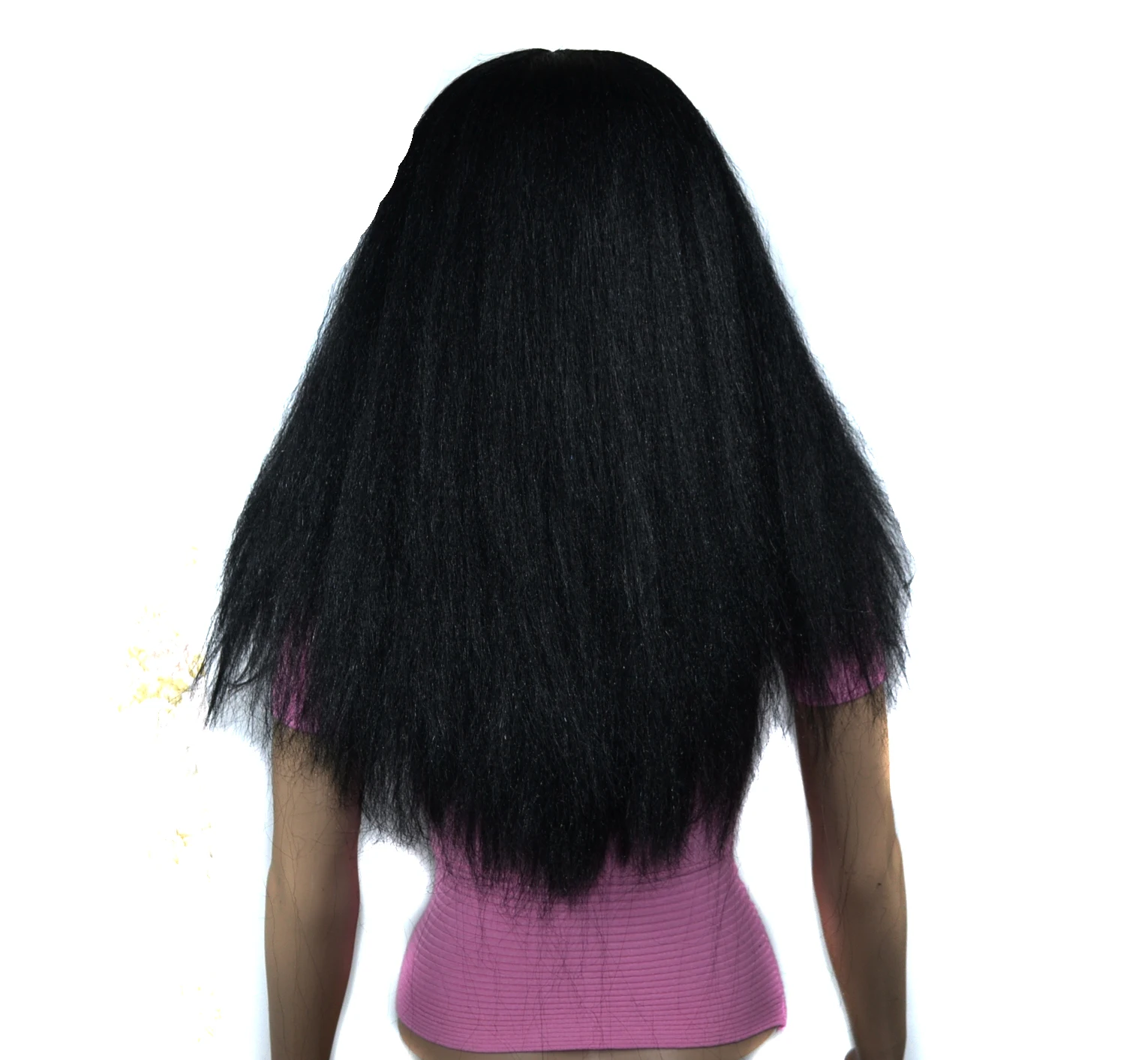 Synthetic Wig Kinky Straight Wig Brazilian Wig Yaki 150% Density Afro Synthetic Wigs For Black Women