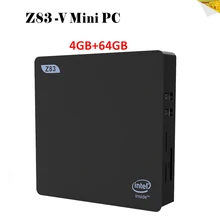 Z83-V мини-ПК процессор Intel x5-Z8350(до 1,92 ГГц) Windows 10 4 Гб DDR3 64 Гб 2,4G 5G wifi LAN 1000M RJ45 BT4.0 HD телеприставка