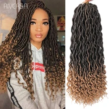 Riversa – Extensions de tresses synthétiques, cheveux longs de 18 pouces, ombré, 3 pièces