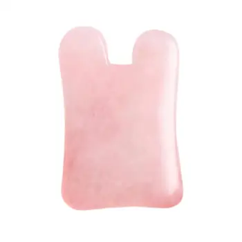 

Natural Powder Crystal Scrapping Massager Piece Body Massager Piece for Face Body (Concave Shape, Pink)