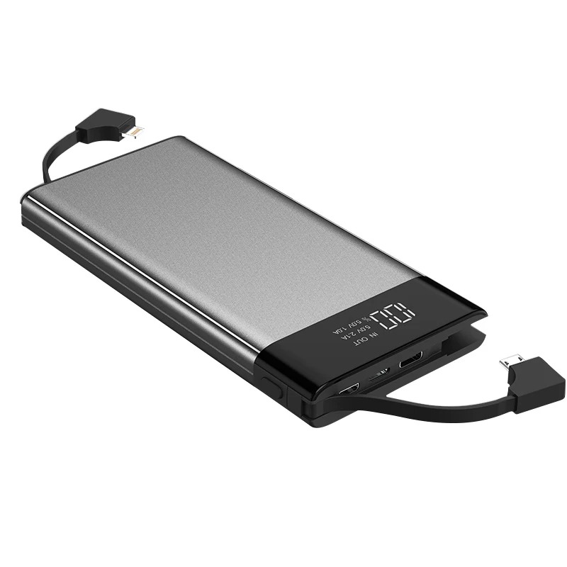 Серебристый Ultrath power Bank 10000 мАч водонепроницаемый внешний аккумулятор power bank портативное зарядное устройство модный дизайн элегантный вид наивысшего качества - Цвет: Серебристый