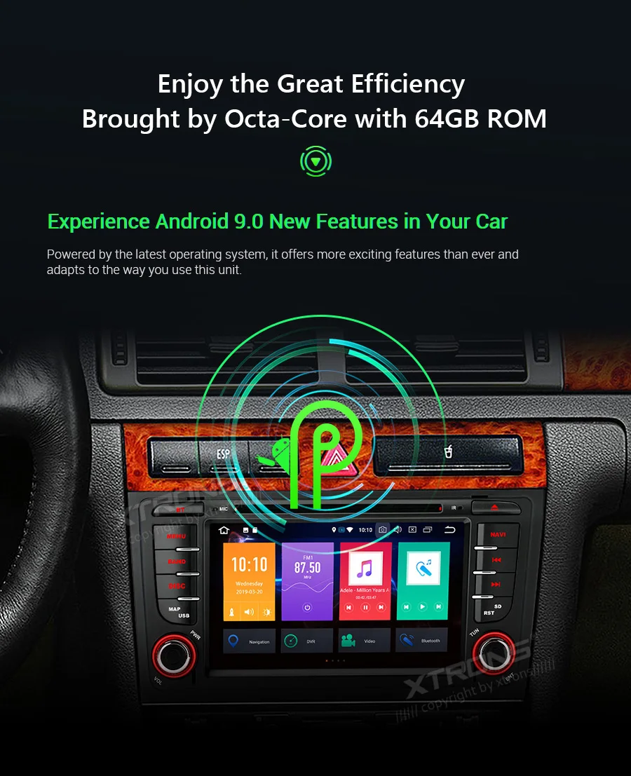 Cheap 7" Android 9.0 Pie OS Car DVD Multimedia GPS Radio for Audi A6 1997-2004 & S6 1999-2003 & RS6 2002-2004 & Allroad 1999-2005 7