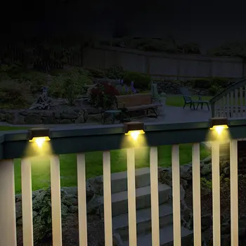 

8Pcs Waterproof Solar Deck Lights Outdoor Backyard Decor Outside Step Lights Garden Post Fence LED Warm Lamp New May14