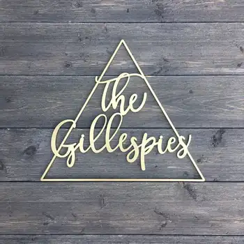 

, Geometric Custom Wedding Sign, Personalized Triangle Sign Wooden SignCustom Name Sign, Small Wood Name