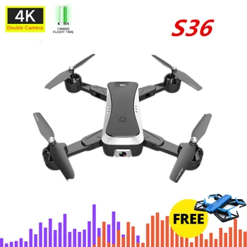 

S36 RC Drone with 4K HD Dual Camera Optical Flow Quadrocopter Remote Control Quadcopter Fly 18 Mins Helicopter Toy VS SG901 E58