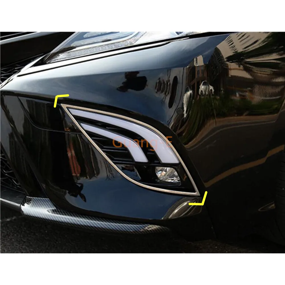 

For Toyota New Camry XV70 2017 2018 2019 2020 Car Front Fog Light Lamp Frame Styling Styling Hoods Cover Trim Parts Moulding