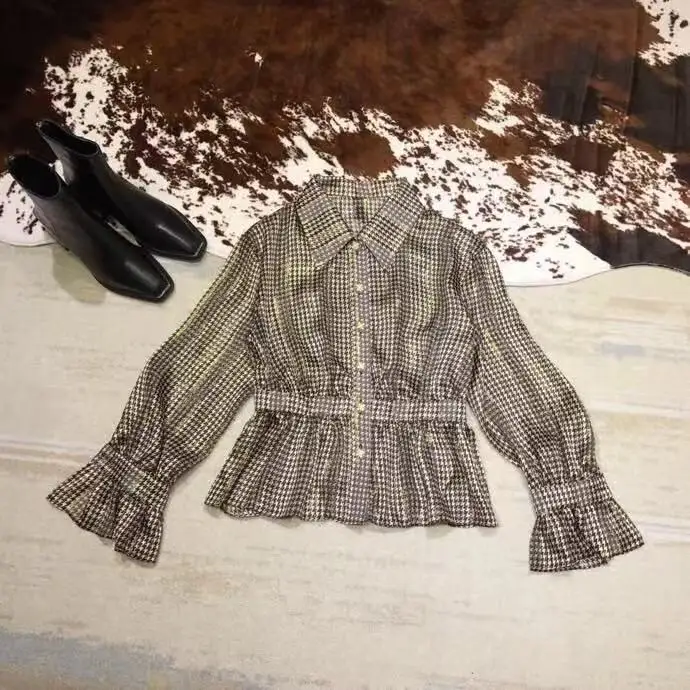 AH11877, модные женские блузки и рубашки,, Подиумные, Роскошные, известный бренд, Европейский дизайн, вечерние, стильная женская одежда