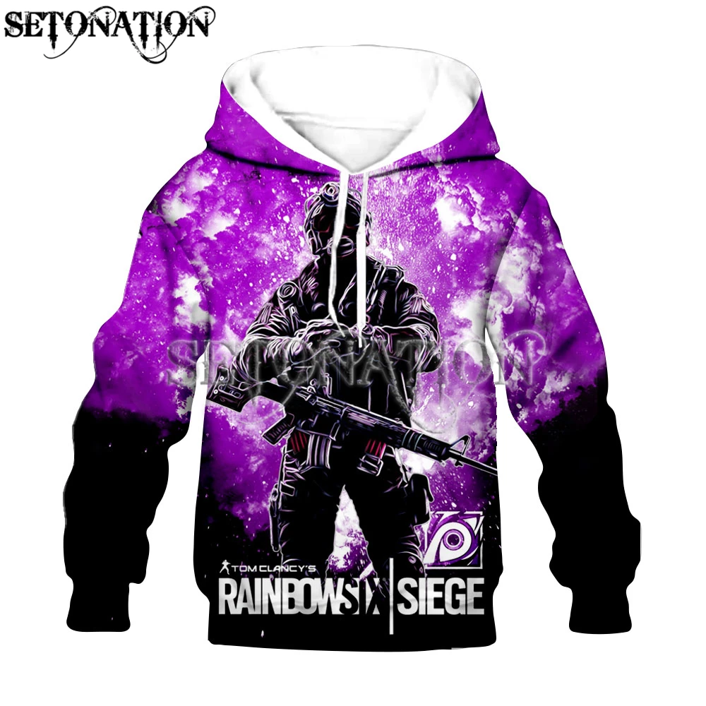 Rainbow Six Sieg KID 3D print boys/girls Flannelet thickening type Children zipper coat Sweatshirt/Hooded//family clothing | Мать и