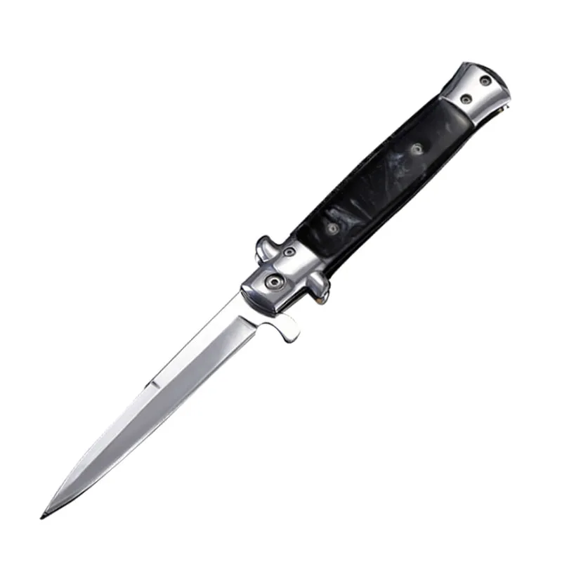 Итальянский мафиозный дайвинг выживания складной нож 5Cr13 стальное лезвие Тактический stilt открытый рыболовный нож - Цвет: 8