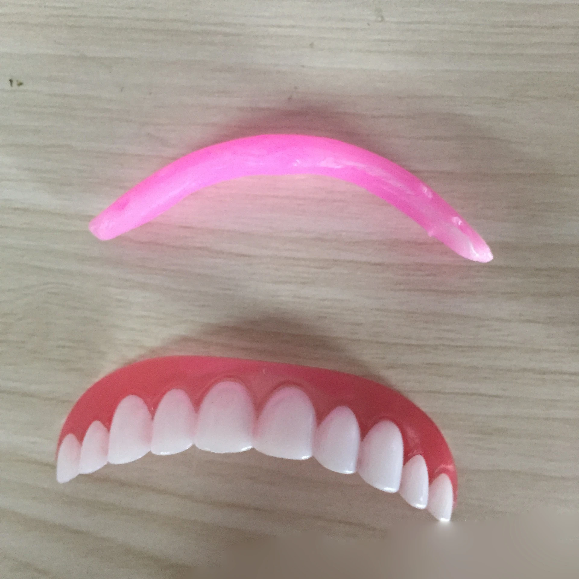 3 adet simülasyon silikon diş kaplama üst diş parantez anında gülümseme  konfor Fit sahte takma diş kapak sağlık|Kuşak ve Destekler| - AliExpress