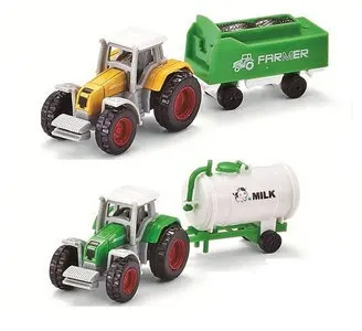 1/64 Alloy Car Model Sliding Farmer Vehicle Tractor Simulation Engineering Vehicle