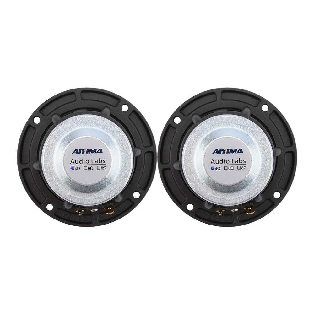 AIYIMA 2Pcs 3 Inch Full Range Speaker Driver 4/8 Ohm 15W Full Range Sound Music Bullet Head Aluminum Car neodymium Loudspeaker