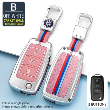 Custodia per chiave auto in lega di zinco per VW Volkswagen Polo Tiguan Passat B5 B6 B7 Golf 4 5 6 MK6 Jetta Lavida per Skoda Octavia 2 Custodia per chiave auto in lega di zinco per VW Volkswagen Polo Tiguan Passat B5 B6 B7 Golf 4 5 6 MK6 Jetta Lavida per Skoda Octavia - Custodia per chiave auto in lega di zinco per VW Volkswagen Polo Tiguan Passat B5