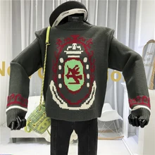 ^^Best Offers Women's Sweater with A Pattern O-Neck High Street Geometric Women Sweater and Pullovers 2019 Autumn Winter New Items white ^^Best Offers Women's Sweater with A Pattern O-Neck High Street Geometric Women Sweater and Pullovers 2019 Autumn Winter New Items white
