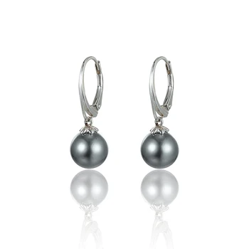 

925 Sterling Silver Natural Freshwater Pearl Fashion Earrings Jewelry For Women 8-9mm Pearl Drop Shape