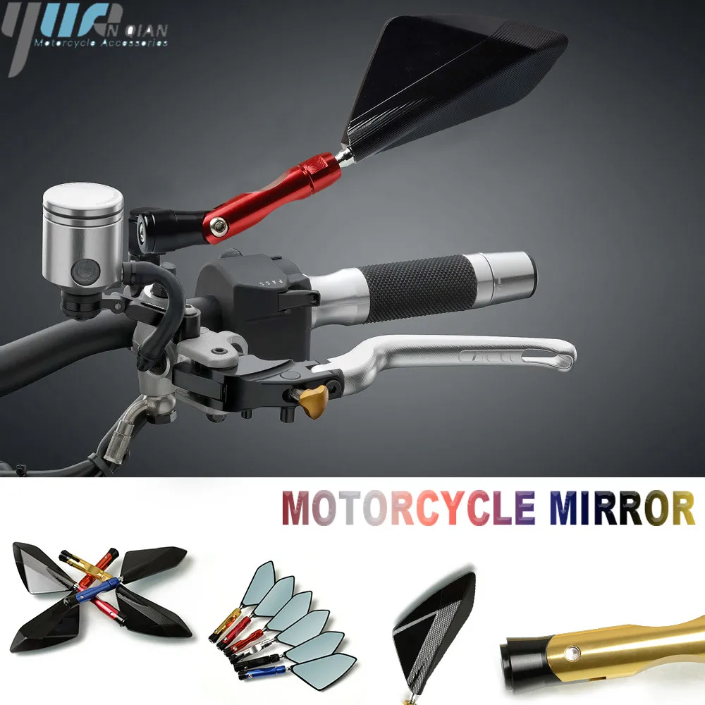 

CNC Aluminum Motorcycle Mirrors Moto Blue Glass Rear View Side Mirror Universal for BMW C 400 X F 750 GS R nine T C650GT G310GS