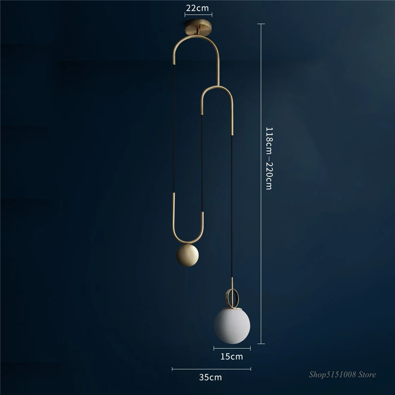 Скандинавская промышленная стеклянная подвеска-Сфера светильник современный дизайнер подъемный подвесной светильник светодиодный персональный Бар Ресторан Декор подвесной светильник - Цвет корпуса: A